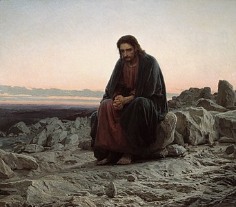 Christ in the Desert, by Ivan Kramskoi