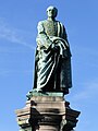 Statue on the Gladstone Monument in Coates Crescent Gardens, Edinburgh