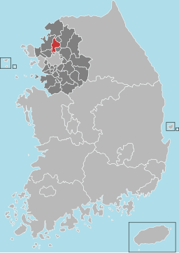 Yangjus läge i Gyeonggi och Sydkorea