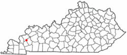 Location of Fredonia, Kentucky