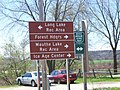 Signs for Kettle Moraine Scenic Drive and for parts of the Kettle Moraine State Forest in the heart of Dundee.
