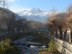 View of Khustup and the Vachagan River from Kapan