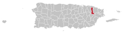 Localização de Canóvanas em Porto Rico