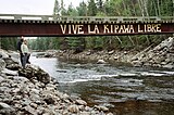 "Long live the free Kipawa"; concerns about inadequate reserve flow are raised during refurbishment of the Laniel Dam