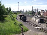 Pétanges järnvägsstation med veterantåg