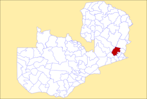 District location in Zambia