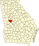 State map highlighting Upson County