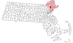 Location in Essex County in Massachusetts