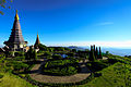 The two Chedis near the summit of Doi Inthanon