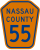 County Route 55 marker