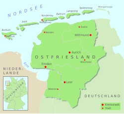 East Frisia in northwestern Lower Saxony