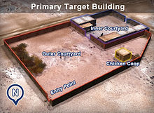 Map depicting the target building, and surrounding area.