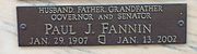 Crypt of Paul Jones Fannin (1907–2002). Fannin served as U.S. Senator (1965–77) and as the 11th Governor of Arizona from 1959–65.