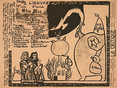Programme for Ubu Roi, by Alfred Jarry (restored by Adam Cuerden)
