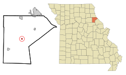 Location of Center, Missouri