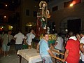 Il santo portato in processione per le vie della città, durante la processione del 23 agosto 2012