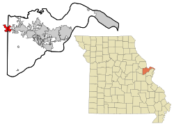 Location of Foristell, Missouri