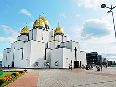 The Nativity of the Holy Virgin Church was constructed in 1995–2001 in Sykhiv district