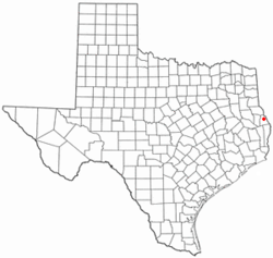 Location of Milam, Texas