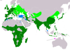 Aire de répartition du Grèbe castagneux