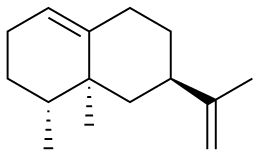 Formula di struttura del (+)-valencene