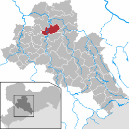 Läget för kommunen Waldheim i Landkreis Mittelsachsen