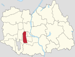Location of Wangquan Subdistrict within Shunyi District