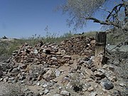 The ruins of Henry Wickenburg's Settlers Home in Vulture City.