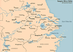 Map of Yangtze Delta city belt
