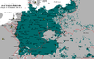 Aire de diffusion de la langue allemande en 1910.