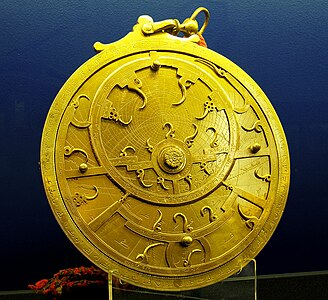 Persian astrolabe at Astronomy in the medieval Islamic world, by Andrew Dunn