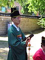 Musician with a bak