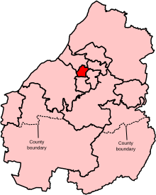 Map showing the location of the Bristol Central constituency in Avon under the boundaries created by the 2023 boundary review and first used at the 2024 general election.