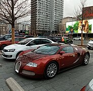 Bugatti Veyron in New Arbat Avenue