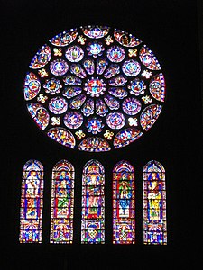 Rose window in Chartres Cathedral