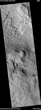 Wide view of layers, as seen by HiRISE under HiWish program