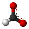 Ball-and-stick model of the formate anion