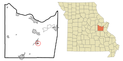 Location of Parkway, Missouri