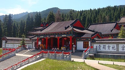 Taoist Temple of Fortune and Longevity at the Heavenly Lake of Tianshan in Fukang, Changji Hui Autonomous Prefecture