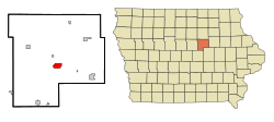 Location of Grundy Center, Iowa