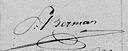 Signature of Simon Berman in 1889