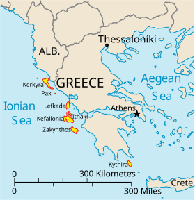 Localização de Ilhas Jônicas