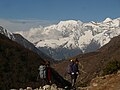 Karyolung (centre) from northwest (between Mount Everest and Tengboche)