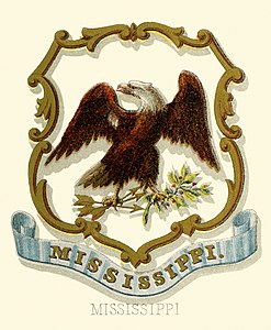 Coat of arms of Mississippi at Historical coats of arms of the U.S. states from 1876, by Henry Mitchell (restored by Godot13)