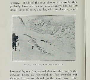 Moraine at Dugdale Glacier, ca November 1899 by Carsten Borchgrevink[14]