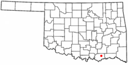 Location of Bokchito, Oklahoma