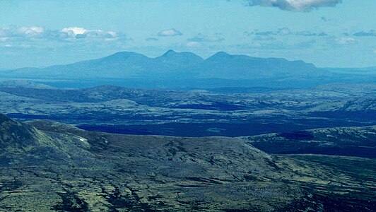 Nordre, Midtre and Søre Sølen seen from Rondeslottet (west)