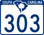South Carolina Highway 303 marker