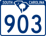 South Carolina Highway 903 marker