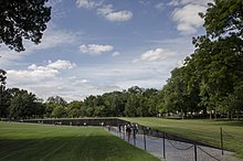 A photograph of the Wall at the Vietnam Veterans Memorial